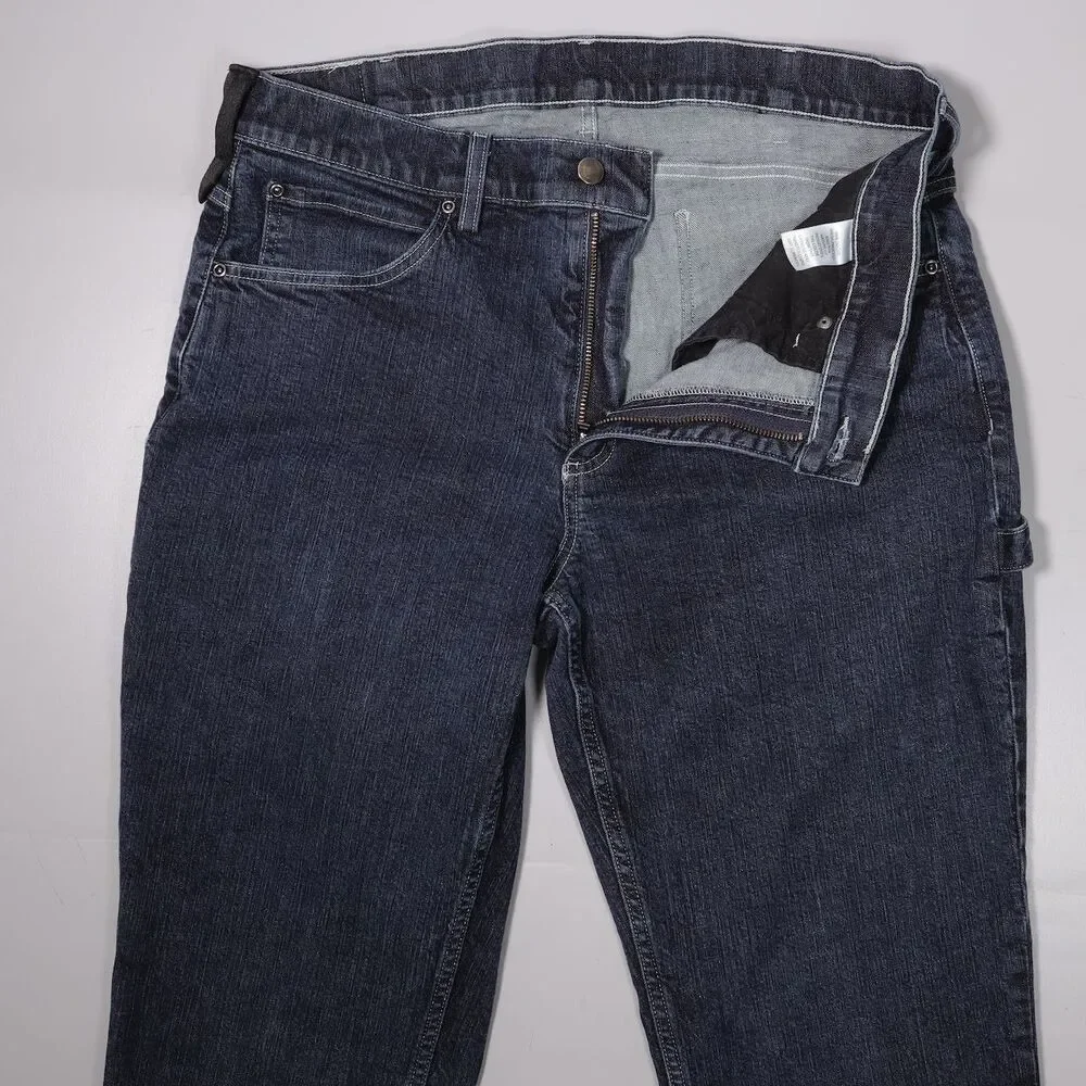 Duluth 40 Grit Flex Standard Fit Carpenter Jeans Workwear Blue Mens 36 x 34